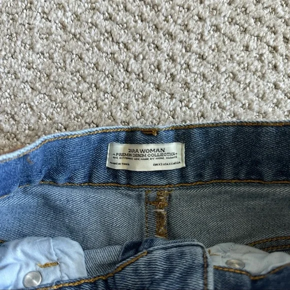 Zara Woman Premium Denim Collection Mini Skirt – High Waist Blue Jean - Picture 2 of 3